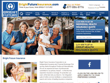 Tablet Screenshot of brightfutureinsurance.com